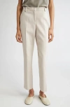 Lafayette 148 New York Manhattan Slim Fit Cotton Cigarette Pants In White