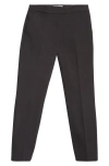 Lafayette 148 New York Manhattan Techno Stretch Twill Ankle Skinny Pants In Black