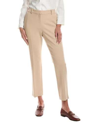 Lafayette 148 New York Manhattan Wool-blend Slim Cigarette Ankle Pant In Neutral