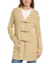Lafayette 148 New York Marled Leather Trimmed Cardigan