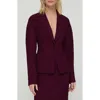 Lafayette 148 New York Matelassé Jacquard Pintuck Back Jacket In Red