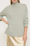 Lafayette 148 New York Mélange Cashmere Sweater In Gray
