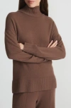 Lafayette 148 New York Mélange Cashmere Sweater In Wood