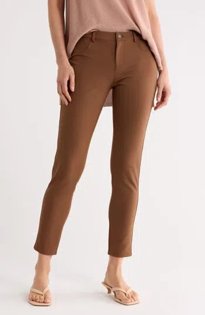 Lafayette 148 New York Mercer Skinny Pants In Brown