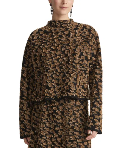 LAFAYETTE 148 LAFAYETTE 148 NEW YORK METALLIC FRINGED WOOL SWEATER