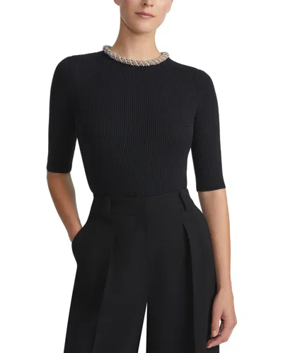 LAFAYETTE 148 LAFAYETTE 148 NEW YORK METALLIC HAND-DETAILED BAROQUE SWEATER