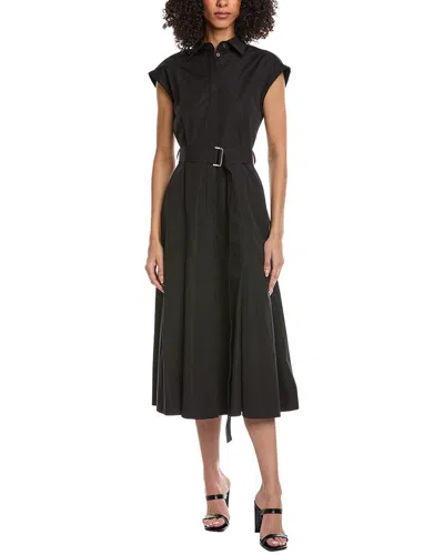 Lafayette 148 New York Midi Shirtdress In Black