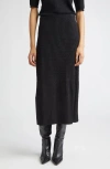 Lafayette 148 New York Mixed Rib Pull On Knit Skirt In Black