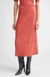 Lafayette 148 New York Mixed Rib Pull On Knit Skirt In Pink