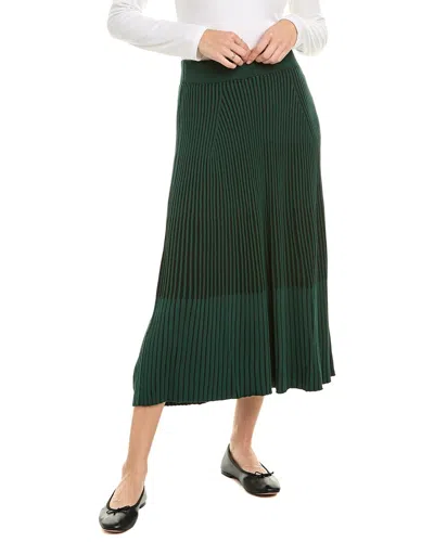 Lafayette 148 New York Mixed Rib Pull On Knit Skirt In Green
