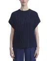 Lafayette 148 New York Mixed Stitch Wool-blend Vest