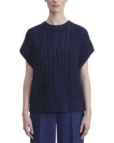 Lafayette 148 New York Mixed Stitch Wool-blend Vest