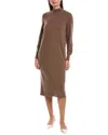 Lafayette 148 New York Mock Neck Cashmere-blend Sweaterdress In Brown