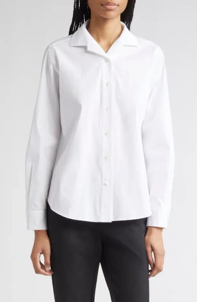 Lafayette 148 New York Notch Collar Blouse