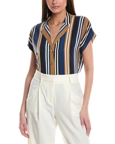 Lafayette 148 New York Notch Collar Dolman Silk Blouse