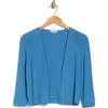 Lafayette 148 New York Open Front Crop Cardigan In Sonic Blue