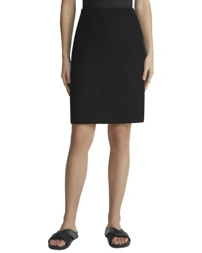 Lafayette 148 New York Open Stitch Mini Skirt In Black