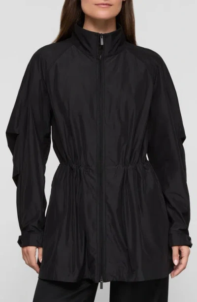 Lafayette 148 New York Oversize Drawstring Waist Jacket In Black