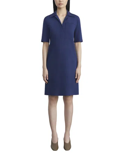 Lafayette 148 New York Oversized Pocket Dress In Blue