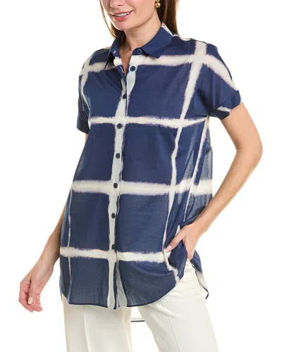Lafayette 148 New York Oversized Shirt In Blue