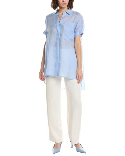 Lafayette 148 New York Oversized Shirt In Blue