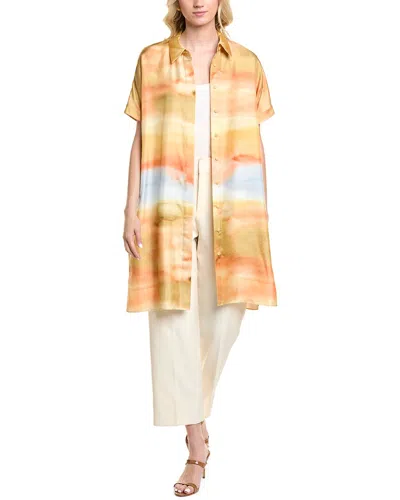 Lafayette 148 New York Oversized Silk Duster Shirt