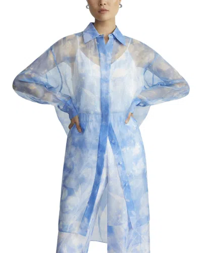 Lafayette 148 New York Oversized Silk Tunic Blouse