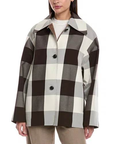 Lafayette 148 New York Oversized Swing Coat In Black