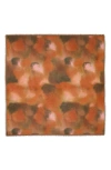 Lafayette 148 Mottled Square Cotton-silk Scarf In Copper Multi
