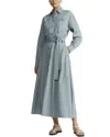 Lafayette 148 Petite Organic Cotton Chambray Shirtdress