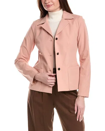 Lafayette 148 New York Patch Pocket Fitted Blazer In Pink