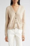 Lafayette 148 New York Patch Pocket V-neck Cardigan