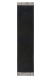 Lafayette 148 Wool-cashmere Pocket Shawl In Black/camel