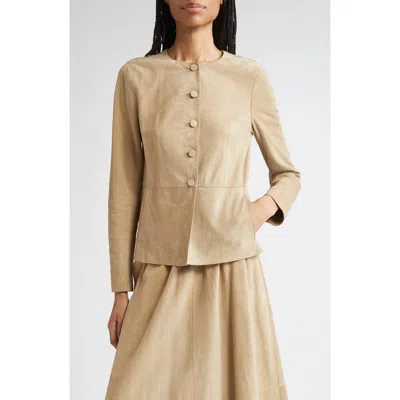 LAFAYETTE 148 LAFAYETTE 148 NEW YORK PEPLUM PAPERFINE SUEDE JACKET