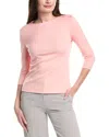 Lafayette 148 New York Petite Carver T-shirt In Pink