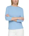 Lafayette 148 New York Petite Carver T-shirt In Blue