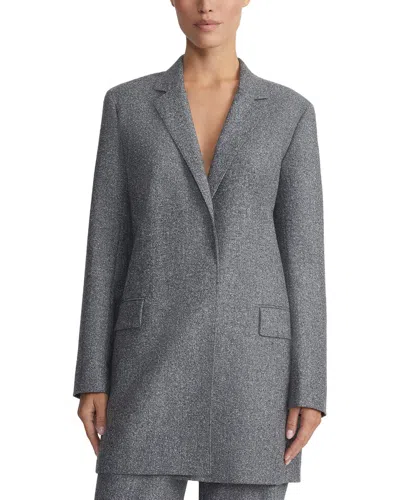 Lafayette 148 New York Petite Flap Pocket Jacket In Gray