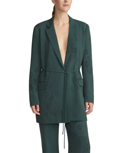 Lafayette 148 New York Petite Flap Pocket Jacket In Green