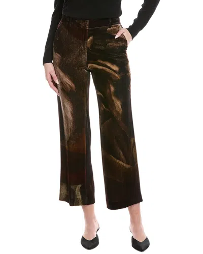 Lafayette 148 New York Petite Gates Full Leg Pant In Brown