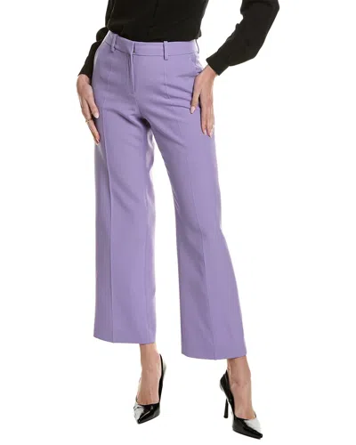 Lafayette 148 New York Petite Gates Wool-blend Pant In Purple