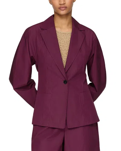 Lafayette 148 New York Petite Pintuck Back Jacket In Purple