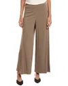Lafayette 148 New York Petite Pull-on Franklin Wide Leg Pant In Gray