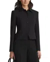 Lafayette 148 New York Petite Tailored Cropped Jacket In Black