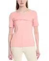 Lafayette 148 Twisted Top In Pink