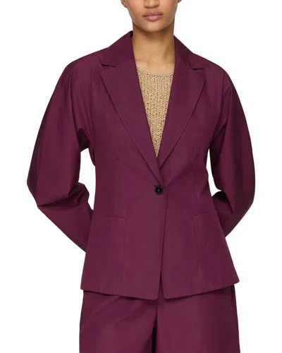 Lafayette 148 New York Pintuck Back Jacket In Burgundy