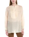 Lafayette 148 New York Pintuck Bib Popover Blouse