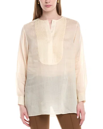 Lafayette 148 New York Pintuck Bib Popover Blouse