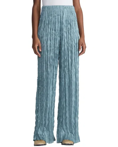 Lafayette 148 New York Plisse Parkside Pant In Green