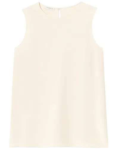 Lafayette 148 New York Plus Adela Silk-blend Blouse In Neutral