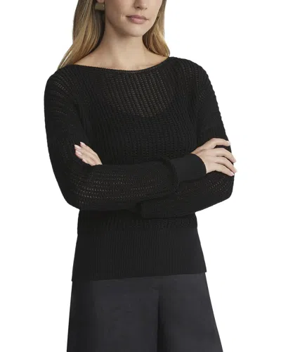 Lafayette 148 New York Plus Bateau Neck Sweater In Black